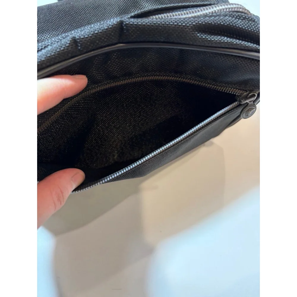 Versace Medusa Nylon Travel Toiletry Bag Black Fold Out Organizer Italy